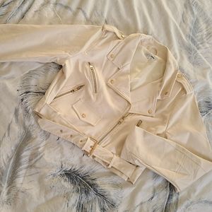 Fashion Nova Cropped Faux Leather Jacket